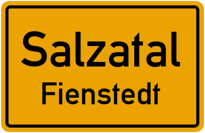 Ortsschild Salzatal Fienstedt