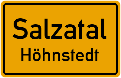 Straßenverzeichnis Salzatal Höhnstedt