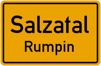 Ortsschild Salzatal Rumpin