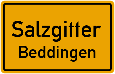 Ortsschild Salzgitter Beddingen