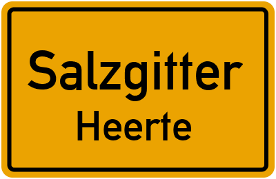 Ortsschild Salzgitter Heerte