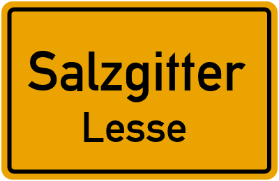 Ortsschild Salzgitter Lesse