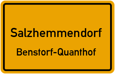 Straßenverzeichnis Salzhemmendorf Benstorf-Quanthof