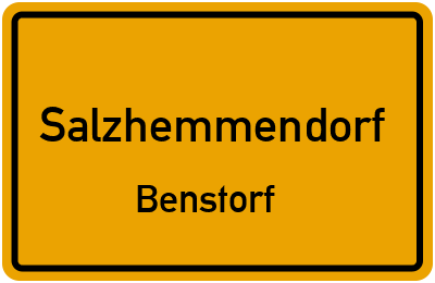 Ortsschild Salzhemmendorf Benstorf