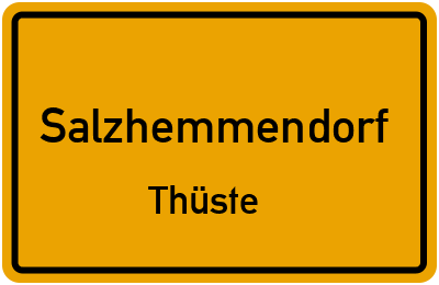 Ortsschild Salzhemmendorf Thüste
