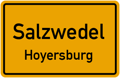 Straßenverzeichnis Salzwedel Hoyersburg
