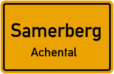 Ortsschild Samerberg Achental