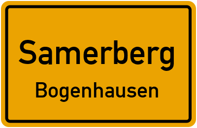 Ortsschild Samerberg Bogenhausen