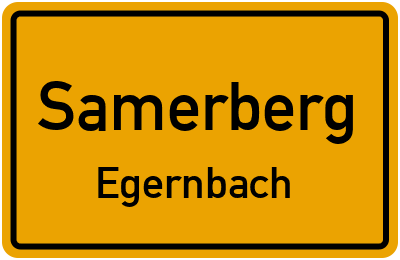 Ortsschild Samerberg Egernbach