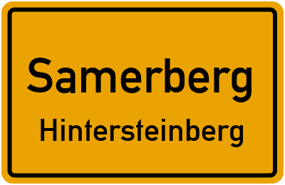 Ortsschild Samerberg Hintersteinberg