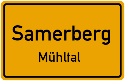 Straßenverzeichnis Samerberg Mühltal