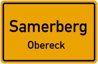 Ortsschild Samerberg Obereck