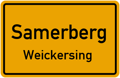 Straßenverzeichnis Samerberg Weickersing