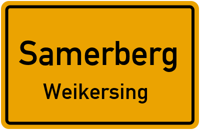 Straßenverzeichnis Samerberg Weikersing
