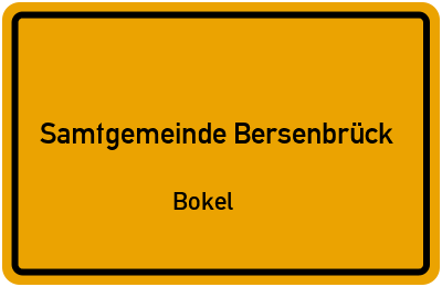 Straßenverzeichnis Samtgemeinde Bersenbrück Bokel