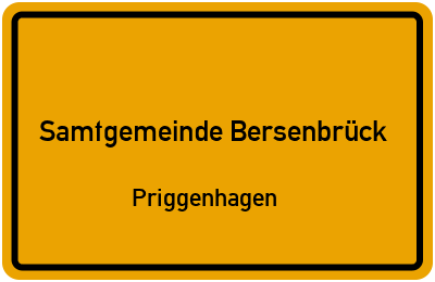 Straßenverzeichnis Samtgemeinde Bersenbrück Priggenhagen