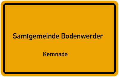 Straßenverzeichnis Samtgemeinde Bodenwerder Kemnade