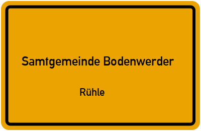 Straßenverzeichnis Samtgemeinde Bodenwerder Rühle