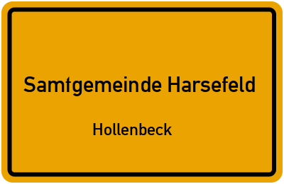 Straßenverzeichnis Samtgemeinde Harsefeld Hollenbeck