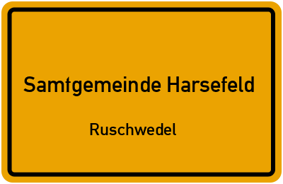 Straßenverzeichnis Samtgemeinde Harsefeld Ruschwedel