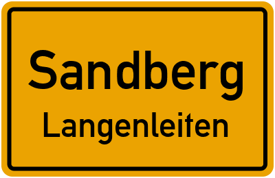 Straßenverzeichnis Sandberg Langenleiten