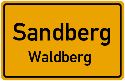 Ortsschild Sandberg Waldberg