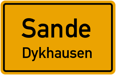 Ortsschild Sande Dykhausen