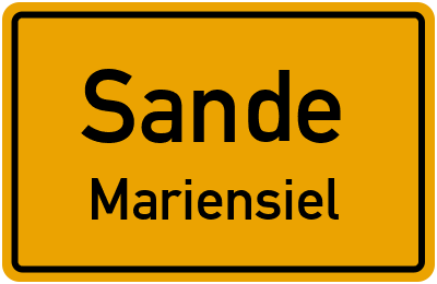 Ortsschild Sande Mariensiel