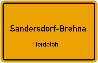 Straßenverzeichnis Sandersdorf-Brehna Heideloh