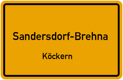 Straßenverzeichnis Sandersdorf-Brehna Köckern