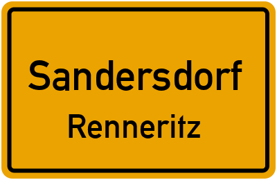 Ortsschild Sandersdorf Renneritz
