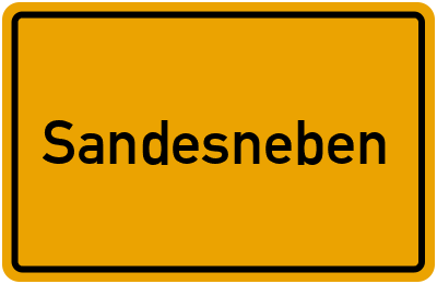 Ortsschild von Gemeinde Sandesneben in Schleswig-Holstein