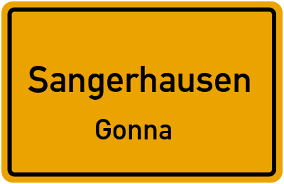 Straßenverzeichnis Sangerhausen Gonna