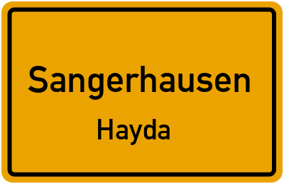 Straßenverzeichnis Sangerhausen Hayda
