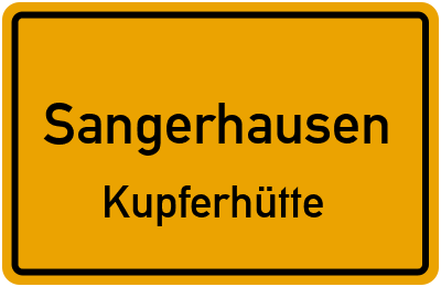 Straßenverzeichnis Sangerhausen Kupferhütte