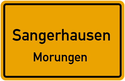 Ortsschild Sangerhausen Morungen