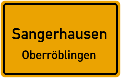Ortsschild Sangerhausen Oberröblingen