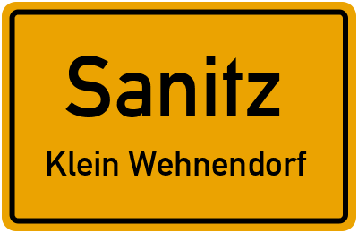 Straßenverzeichnis Sanitz Klein Wehnendorf