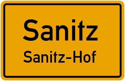 Straßenverzeichnis Sanitz Sanitz-Hof