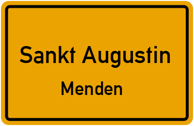 Ortsschild Sankt Augustin Menden