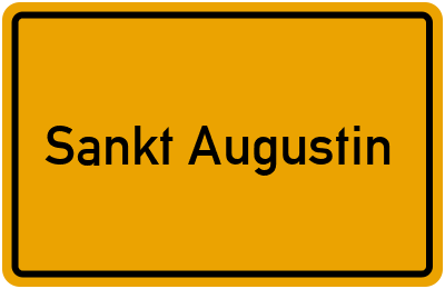 Ortsschild von Stadt Sankt Augustin in Nordrhein-Westfalen