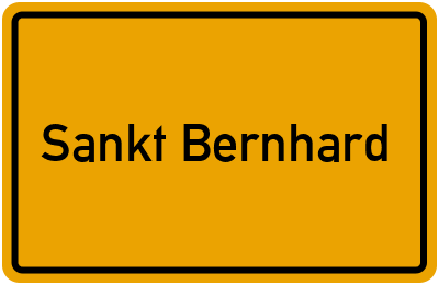 Ortsschild von Gemeinde Sankt Bernhard in Thüringen
