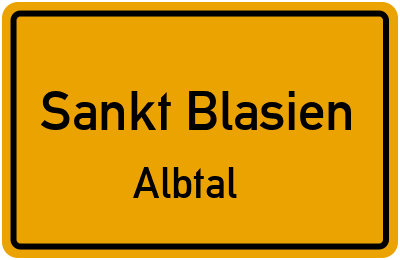 Straßenverzeichnis Sankt Blasien Albtal