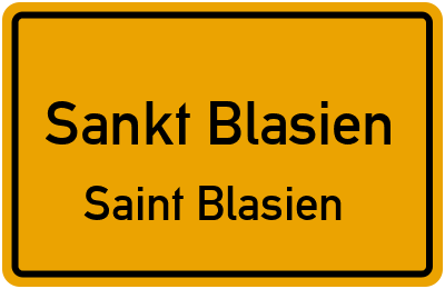 Straßenverzeichnis Sankt Blasien Saint Blasien