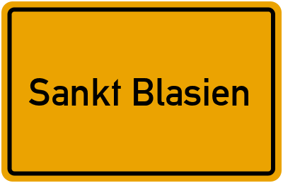 Ortsschild von Stadt Sankt Blasien in Baden-Württemberg