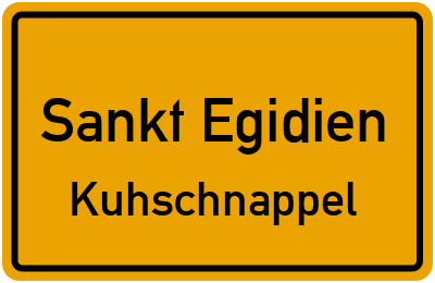 Ortsschild Sankt Egidien Kuhschnappel