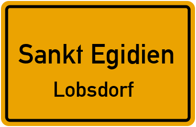Ortsschild Sankt Egidien Lobsdorf
