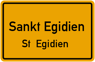 Ortsschild Sankt Egidien St. Egidien