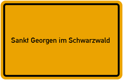 Sankt Georgen im Schwarzwald in Baden-Württemberg