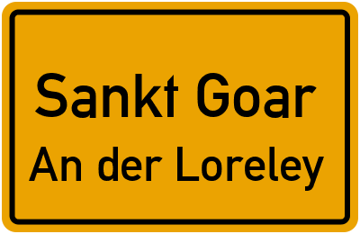 Straßenverzeichnis Sankt Goar An der Loreley